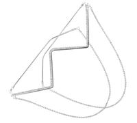 TEHAUX Montura de Gafas de Media Montura para Mujer sin Cristales con Pedrería Brillante y Cadena Plateada Accesorio Decorativo de Metal para Estilo Punk y Streetwear