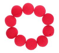 TEHAUX Narices de Payaso de Esponja Roja 10 Piezas, Accesorio de Mascarada para Cosplay y Disfraces, Material Suave para Fiestas, Eventos y Actuaciones Profesionales