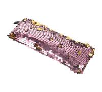 TEHAUX Neceser de Viaje Lentejuelas Dorado y Rosa Claro Bolsa Organizadora de Maquillaje de Poliéster Cremallera Portátil y Multifuncional para Mujer Almacenamiento para Cosméticos