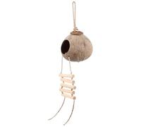 TEHAUX Nido Colgante para Pájaros Grande de Cáscara Natural, Cama para Pájaros en Reposo, Casa Natural para Jaulas, Lecho de Cría Adecuado para Periquitos y Loros, Uso en Exteriores