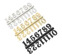 TEHAUX Números para Reloj 15 Piezas 2 Cm en Color Plata, Oro y Negro, Números Arábigos y Romanos para Accesorios de Reparación y Bricolaje, Compatibles Relojes de Cuarzo, Kit Práctico