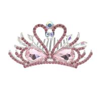 TEHAUX Nupcial de Cisne para Mujer Tiara Femenina de Aleación Color Rosa Accesorio Ligero para Bodas Cumpleaños y Eventos Obsequios Joyería de Cabeza Elegante 1 Pieza