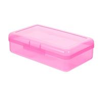 TEHAUX Organizador De La Pluma Contenedor De Almacenamiento De Pluma Estuche Rígido Bolsa De Tiza Cubo Estuche para Lápices Contenedor De Bolígrafo Portátil Estaño El Plastico Rosa