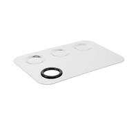 TEHAUX Paleta de Maquillaje de Acero Inoxidable, Plato Mezclador de Base de Maquillaje de 3 Compartimentos, Plata, para Bases Líquidas y Barras de Labios, para Maquilladores