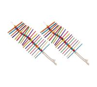 TEHAUX Palitos Masticables para Pájaros 2 Unidades, Juguetes de Madera Coloridos para Cacatúas y Periquitos, Herramienta para Masticar y Enriquecimiento Ambiental en Jaulas, Juego