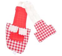 TEHAUX Pañal Reutilizable para Pájaros Pequeños Rojo Cuadros Tamaño M, Ropa para Loros y Cacatúas, Traje de Vuelo Lavable para Periquitos y Palomas