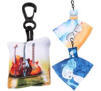 TEHAUX Paño para Limpiar Gafas Llavero 3 Piezas Limpieza de Pantalla y Lentes Microfibra Lavable Diseño Estampado Bruja Pequeña Violín Gafas de Sol Uso para Móviles y Electrónicos