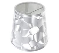 TEHAUX Pantalla de Lámpara de Mesa Decorativa Simple Recambio para Lámpara de Escritorio Diseño Geométrico Plateado Fácil Instalación para Mesita de Noche y Salón