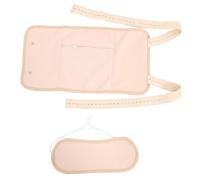 TEHAUX Paquete de Cuidado de Aceite de Ricino para Cintura y Cuello Set Reutilizable 2 Piezas en Color Caqui Compresa y Práctica para Terapia Térmica Envoltura Cómoda para