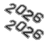 TEHAUX Parches Bordados Números Grandes para Planchar 2026, 8 Unidades para Coser en Tela, Ropa Deportiva, Camisetas de Fútbol, Uniformes Escolares y Mochilas, Termoadhesivos