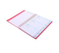 TEHAUX Password Notebook Organizer con Separadores Alfabéticos y Encuadernación Espiral Libro de Registro de Contraseñas Pequeño para Oficina y Hogar Cuaderno y Portátil de PP Roja
