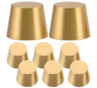 TEHAUX Patas de Latón Cónico 10 Mm para Base de Madera, Juego de 8 Piezas, Almohadillas Elevadoras para Bandejas, Cajas de Joyería y Tablas de Cortar, Accesorio Resistente y