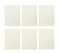 TEHAUX Pegatinas de Doble Cara para Soporte de Uñas Transparentes Adhesivo Fiable y Herramienta Práctica 6 Hojas Ovaladas para Decoraciones de Uñas