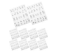 TEHAUX Pegatinas para Uñas Metálicas Plateadas 10 Pcs, Calcomanías Autoadhesivas Diseño Geométrico y Ondas de Mármol para Decoración de Uñas, Set para Manicura Profesional y DIY