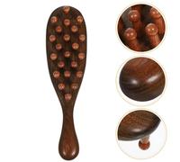 TEHAUX Peine de Masaje Ergonómico de Madera Natural Dientes Anchos Antiestático Compacto y Portátil Cuidado del Cuero Cabelludo Masaje Relajante y Aumento del Brillo del Cabello