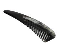 TEHAUX Peine de Masaje Natural de Cuerno de Yak Negro 20-22 CM Grosor 6-8 MM Dientes Finos Pulidos para Cuidado y Peinado del Cabello Casa