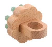 TEHAUX Peine Masajeador de Madera Piedra Natural para Cuero Cabelludo, Diseño Ergonómico y Dientes Anchos, Adecuado para Viaje y Uso Diario