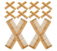 TEHAUX Peines de Bambú para Barba y Cabello 12 Piezas, Dientes Anchos Antiestáticos, Masajeadores Seguros para Cuero Cabelludo, Tamaño 13.5X3X0.6 CM, Recomendados para Cuidado Personal