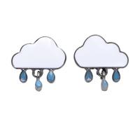 TEHAUX Pendientes de Aleación Forma de Gotas de Lluvia y Nube, Ligeros y Pequeños, Accesorios Delicados para Mujer, Obsequio Adecuado para Uso Diario y Ocasiones Obsequios