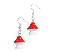 TEHAUX Pendientes de Mujer Estilo Pastoral Accesorios Oídos Pendientes Rojos de Resina Ligeros Cómodos para Uso Diario Diseño Creativo Campo Vintage