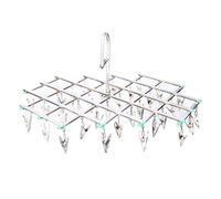 TEHAUX Percha Prueba de Viento de Acero Inoxidable de Perchas para Ropa Pinzas para Toallas Pañales Ropa Interior y Calcetines Tendedero Colgante para Uso Casa o Jardín