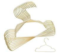 TEHAUX Perchas para Ropa de Mascotas Metal Dorado 20 Cm, Mini Perchas Antideslizantes para Perros y Gatos, Juego de 10 Unidades para Armario Pequeño y Organización