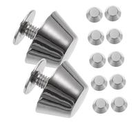 TEHAUX Pernos Prisioneros de Aleación de Zinc para Bolsos, Tachuelas Metálicas para Manualidades, Set de 12 Piezas Blancas de 12 Mm, Accesorios para Bolsos DIY, Uso en Cuero y Estuches de Viaje