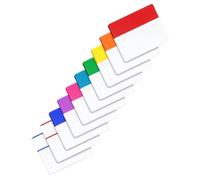 TEHAUX Pestañas Adhesivas de Índice Impermeables Semitransparentes Escritas, Tamaño 40x50 Mm, 10 Libros X 20 Hojas por Color, Marcadores para Organización de Archivos, Cuadernos y Libros