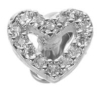 TEHAUX Piercing Microdermal en Forma de Corazón de Acero de Titanio 316, Cómodo y Fácil de Mantener, Joyería Corporal Simple y Elegante para Mujeres y Niñas