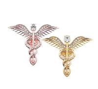 TEHAUX Pin Creativo para Mujer en Forma de Ángel Aleación Dorada, 2 Piezas, Obsequio Especial Día Madre y Accesorios para Suéter o Bufandas