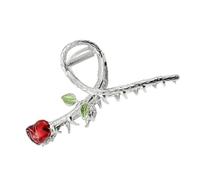 TEHAUX Pinza Pelo de Tiburón Rosa Forma de Flor Vintage, Tamaño Grande, Garra Fuerte para Mujer, Adecuado para Peinados y Uso Diario, Accesorio Elegante para Cabello