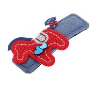 TEHAUX Pinza Pelo Roja de Felpa y Mezclilla Forma de Caballo Mini Pinza Antideslizante para Niñas Adecuado para Fiestas del Año 2026 y Uso Diario