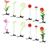 TEHAUX Pinzas Cabello Pequeñas Forma de Planta, Set de 12 Clips Creativos de Brotes Verdes, Accesorios Ligeros para Niñas, Ideales para Uso Diario y Eventos Obsequios Varios estilos