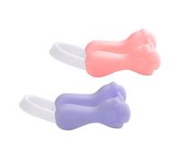 TEHAUX Pinzas Nariz 2 Unidades Tamaño Dispositivo para Levantar y Moldear Nariz Adulto y Niño Uso Nocturno Colores Rosa y Morado de Silicona