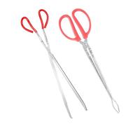 TEHAUX Pinzas para Alimentar Serpientes y Reptiles De Acero Inoxidable, Agarrador De Serpientes De 52 Cm Mango Antideslizante, Herramienta Multiusos para Acuarios y Manejo Seguro De Reptiles