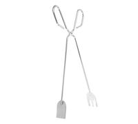 TEHAUX Pinzas para Barbacoa de Carbono Tenazas para Chimenea y Camping Diseño Extendido para Agarre Firme de Leña y Carbón Herramienta Segura para Cocina al Aire y Hogar