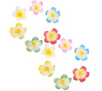 TEHAUX Pinzas Pelo Flores de Plumeria Tropicales 30 Piezas Clips Decorativos Pequeños de EVA Flores Hawaianas de 7 CM Colores Surtidos para Adornos de Boda y Uso Diario