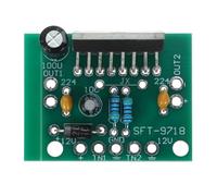 TEHAUX Placa Amplificadora de Potencia Tda7297 12v DC 2.0 Canales 15w 15w, Módulo Amplificador de Audio Estéreo para Proyecto Kit de Soldadura DIY, Placa de Circuito del Amplificador