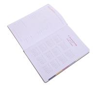 TEHAUX Planificador Diario Inglés Cuaderno Organizador de Tiempos Laborales con Páginas Diarias Agenda Portátil de Meses Rosa Libreta Pequeña para Oficina y Estudio