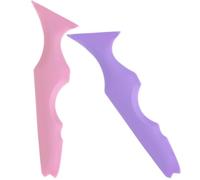 TEHAUX Plantilla de Silicona para Delinear Ojos y Cejas 2 Piezas Ayuda para Dibujar Rímel y Aplicar Sombra Herramientas de Maquillaje Rápido en Colores Rosa y Morado para Uso Personal