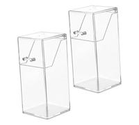 TEHAUX Portalápices Acrílico Transparente Tapa Soporte Organizador para Bolígrafos y Porta Brochas de Maquillaje 2 Unidades para Escritorio y Almacenamiento de Papelería
