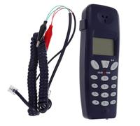 TEHAUX Probador de Línea Telefónica con Cable, Pantalla LCD, Control de Volumen del Timbre, Herramienta Portátil de Escritorio para Pruebas de Teléfonos en Oficinas, Hoteles Y Mantenimiento de