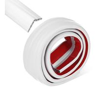 TEHAUX Protector de Esquinas para Mesa Adhesivo Autoadhesivo, Borde de Escritorio de Plástico Suave Blanco para Protección de Impacto en Puertas y Gabinetes