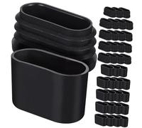 TEHAUX Protector Patas Sillas Plástico Antideslizante Tapones Ovalados para Muebles Suelo Duro Antirrayaduras Amortiguadores Silenciosos
