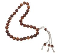TEHAUX Pulsera Rosario Islámico de Madera Pulsera de Cuentas Tasbih Cuentas de Oración para Meditación Decoración de Fiesta de Ramadán