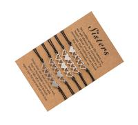 TEHAUX Pulseras Tejidas de Corazón Ajustables Acero Inoxidable 5 Piezas para Mujer Obsequio Amistad Evento Especial