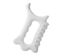 TEHAUX Raspador Guasha Corporal de Resina Blanco para Masaje Muscular, Herramienta Compacta para Masaje Facial y Corporal, Tablero para Raspar Cuerpo y Alivio Muscular en Cuello y