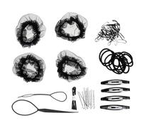 TEHAUX Redes Invisibles Cabello Elásticas 4 Unidades Tamaño Mediano Para Moños Ballet Mujeres y Niñas Uso Profesional Malla Transpirable y Resistente