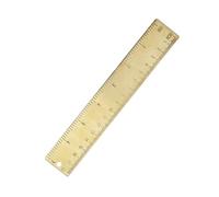 TEHAUX Regla de Latón Multifuncional de 18 CM Regla de Dibujo y Medición Decorativa Herramienta Ligera para Oficina Escuela y Hogar Marcapáginas Práctico