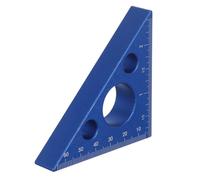 TEHAUX Regla de medición y trazado para carpintería, regla maquinista de aleación de aluminio, escuadra triangular portátil, escalas imperiales y métricas, para carpinteros profesionales